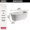 68" x 36" Freestanding Tub with Integrated Waste and  Overflow