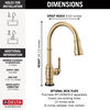 Single Handle Pull-Down Kitchen Faucet With Touch<sub>2</sub>O&reg;  Technology