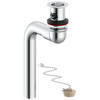 1 1/4" Offset Bathroom Drain with Chain and Stopper