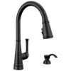 Single Handle Kitchen Pull-Down Faucet w/ Soap Dispenser