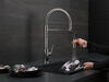 Single Handle Pull-Down Kitchen Faucet With Spring Spout