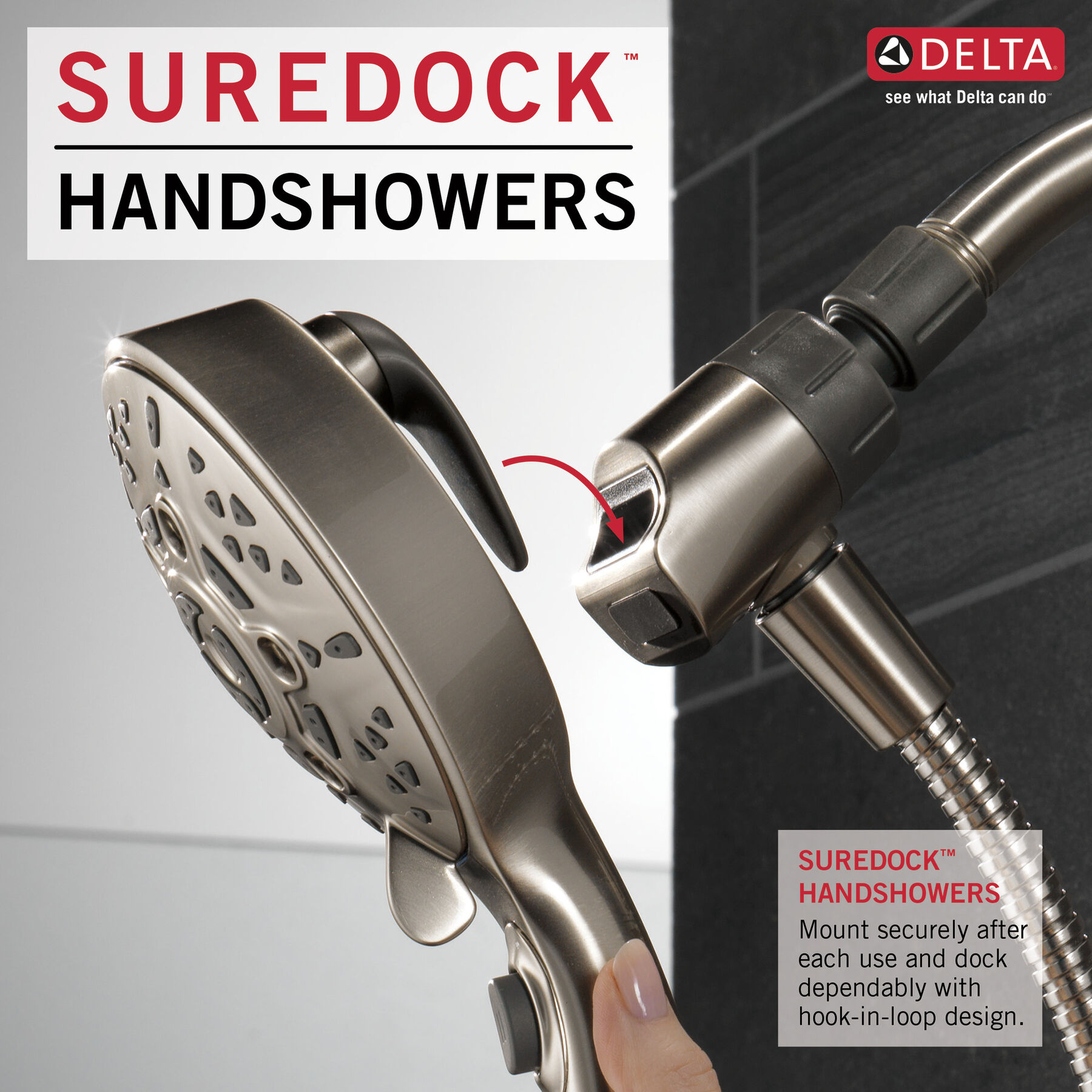 7-Setting Hand Shower with SureDock