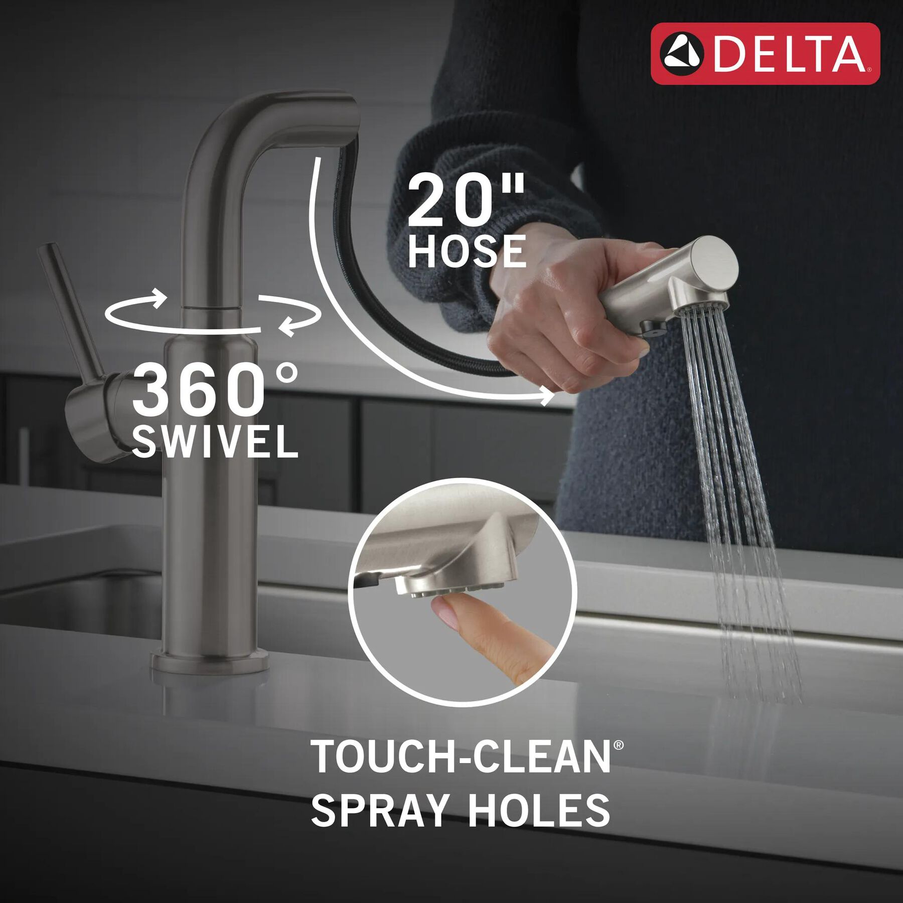 Single Handle Pull-Out Kitchen Faucet