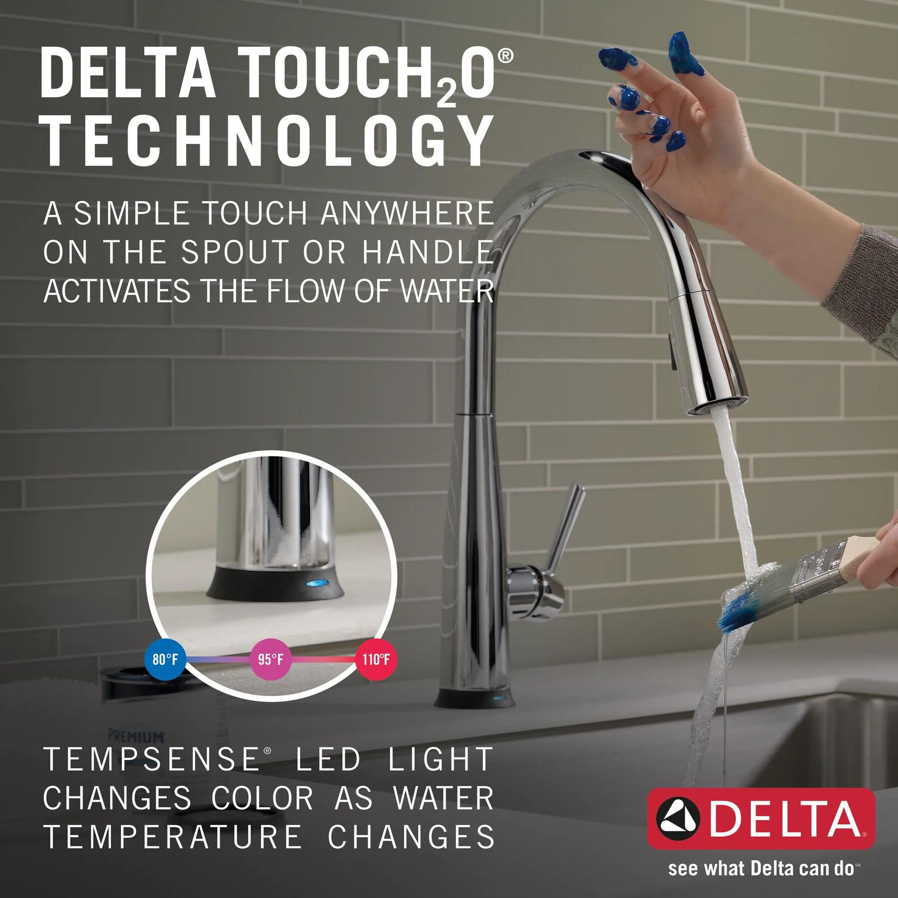 Single Handle Pull-Down Kitchen Faucet with Touch2O&reg; Technology