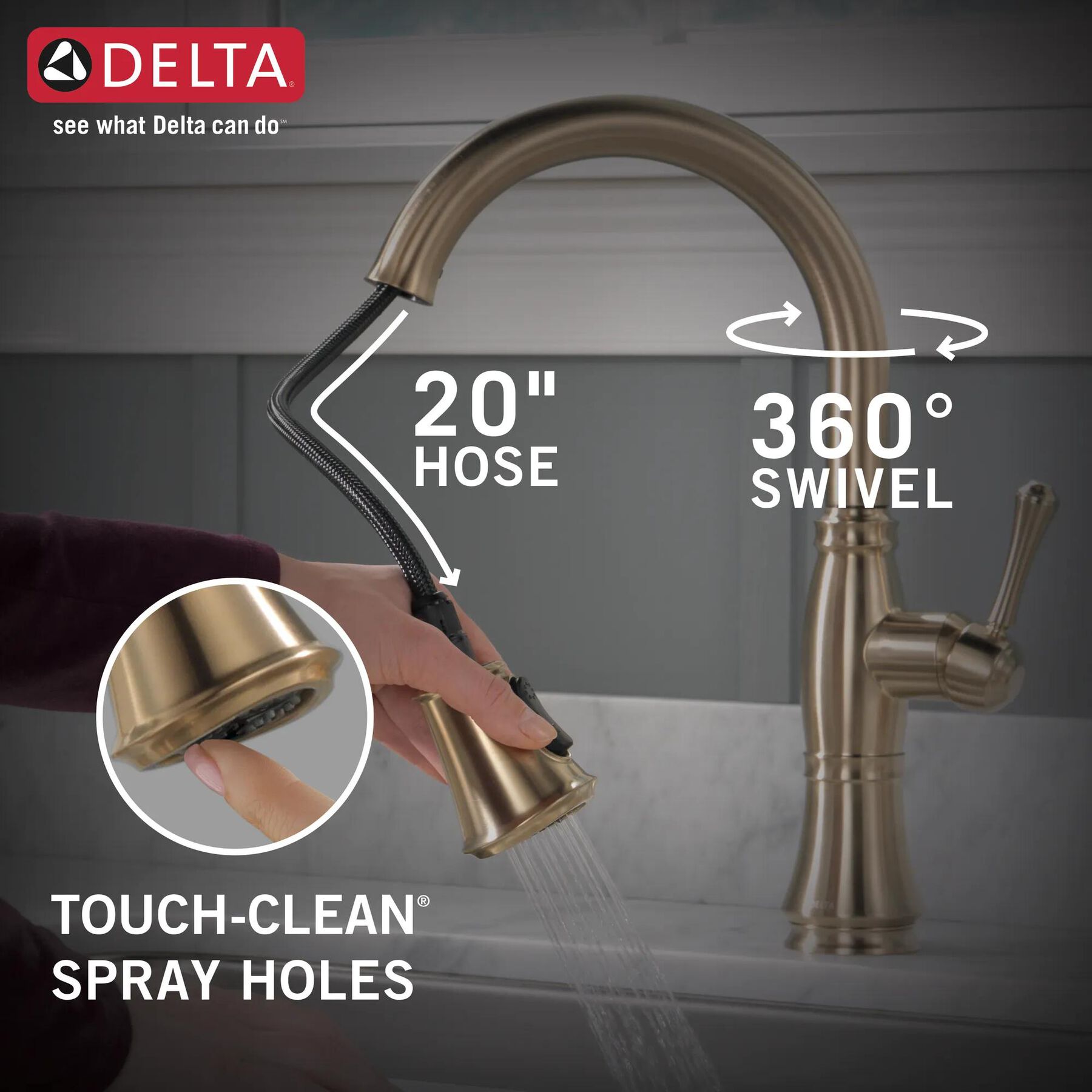 Single Handle Pull-Down Kitchen Faucet