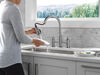 Two Handle Pull-Down Bridge Kitchen Faucet