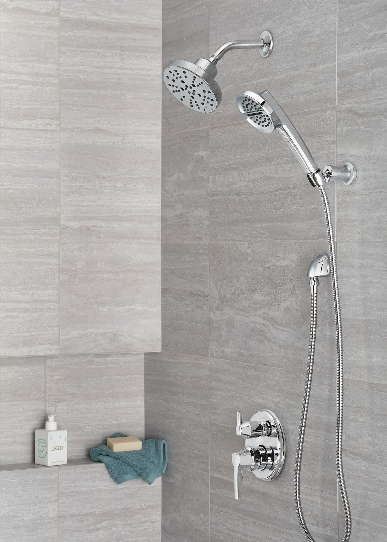 H<sub>2</sub>Okinetic&reg; 5-Setting Contemporary Raincan Shower Head