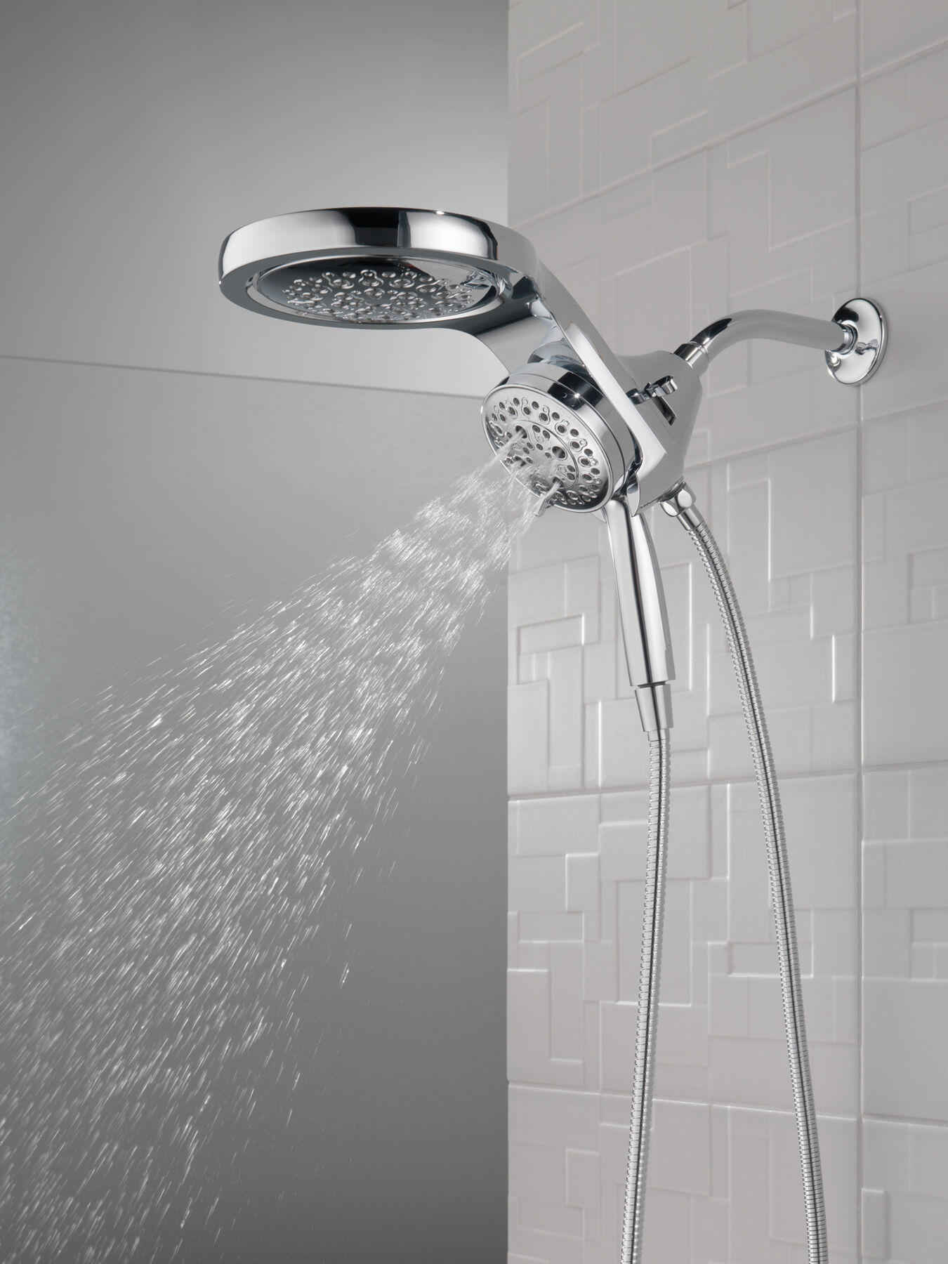 HydroRain&reg; H<sub>2</sub>Okinetic&reg; 5-Setting Two-in-One Shower Head