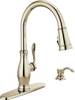 Single Handle Pull-Down Kitchen Faucet with Soap Dispenser and ShieldSpray