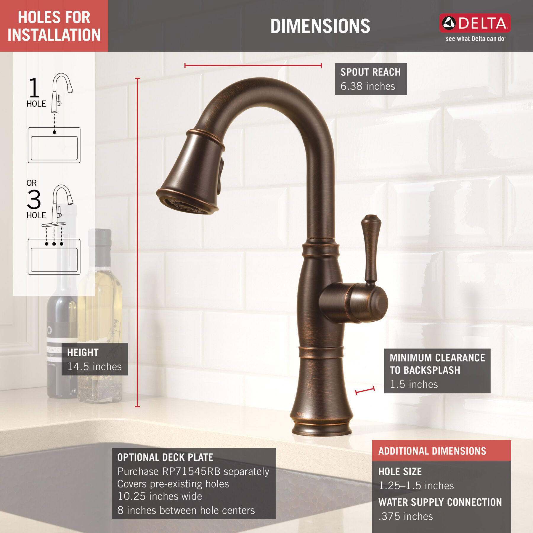 Single Handle Pull-Down Bar/Prep Faucet
