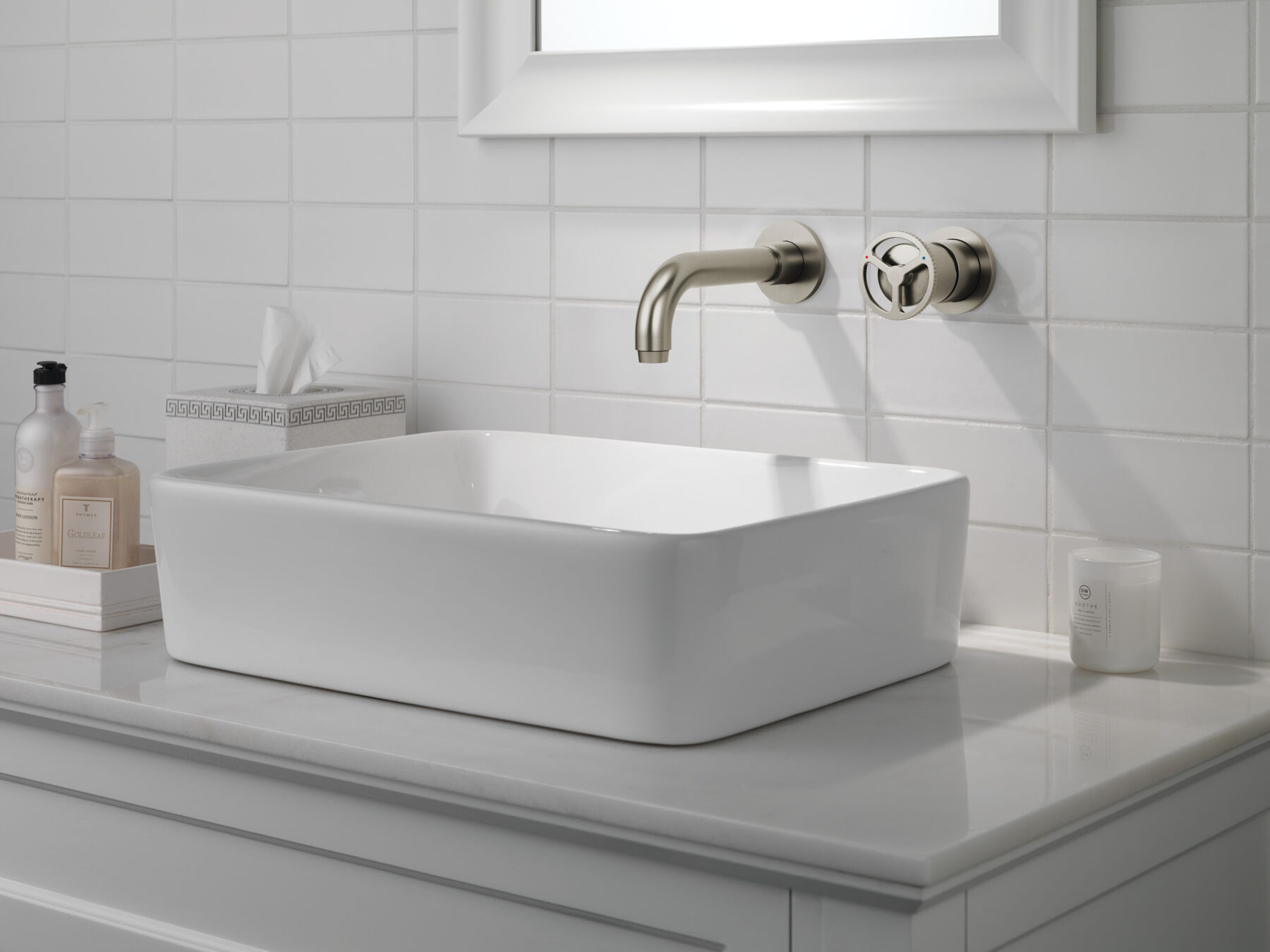Two Handle Wall Mount Bathroom Faucet Trim
