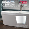 68" x 36" Freestanding Tub with Integrated Waste and  Overflow