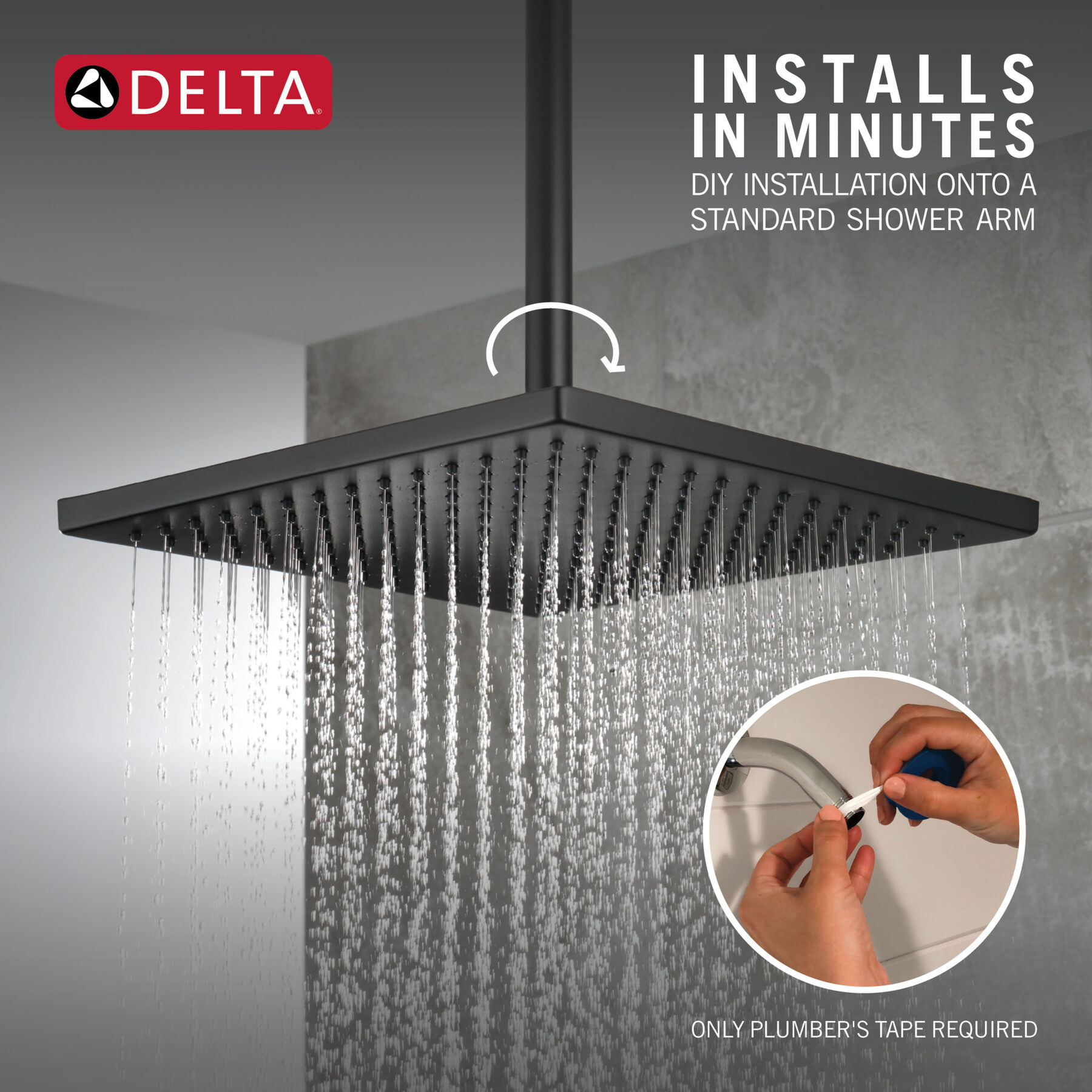 Single-Setting Metal Raincan Shower Head
