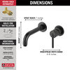 Single Handle Wall Mount Bathroom Faucet Trim