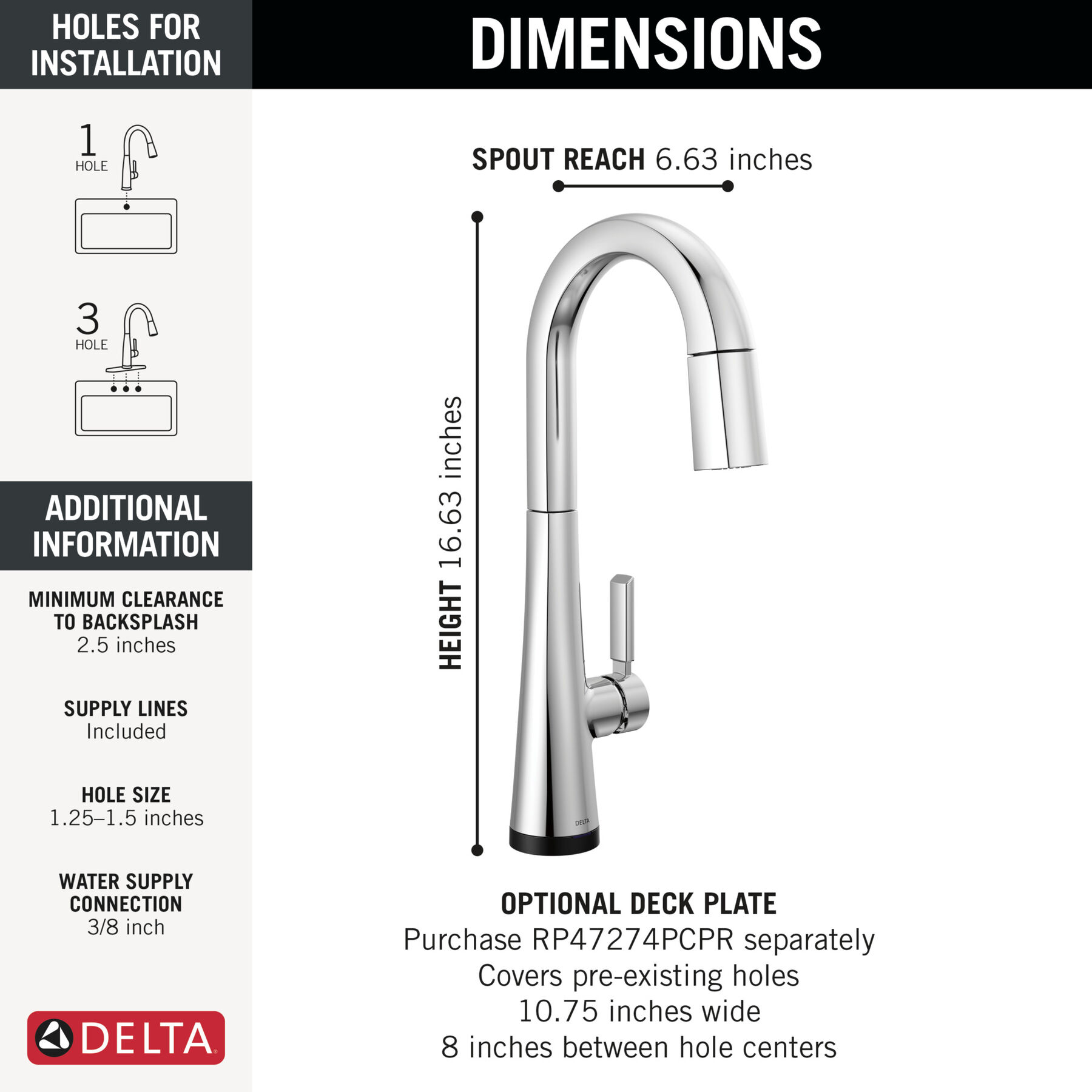 Touch2O&reg; Bar / Prep Faucet with Touchless Technology