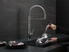 Single Handle Pull-Down Kitchen Faucet With Spring Spout