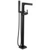 Single Handle Floor Mount Tub Filler Trim with Hand Shower (Recertified)