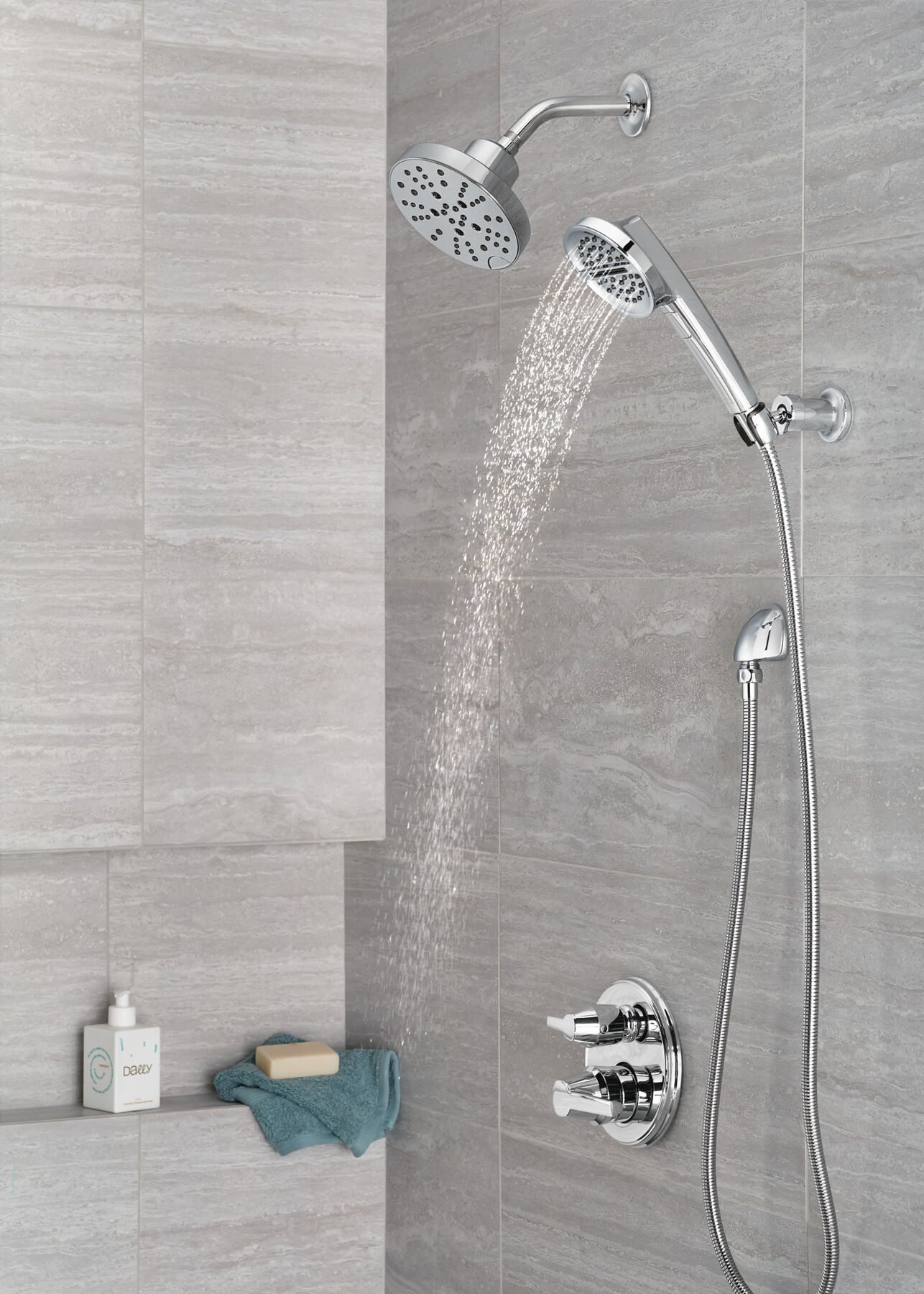 H<sub>2</sub>Okinetic&reg; 5-Setting Contemporary Raincan Shower Head