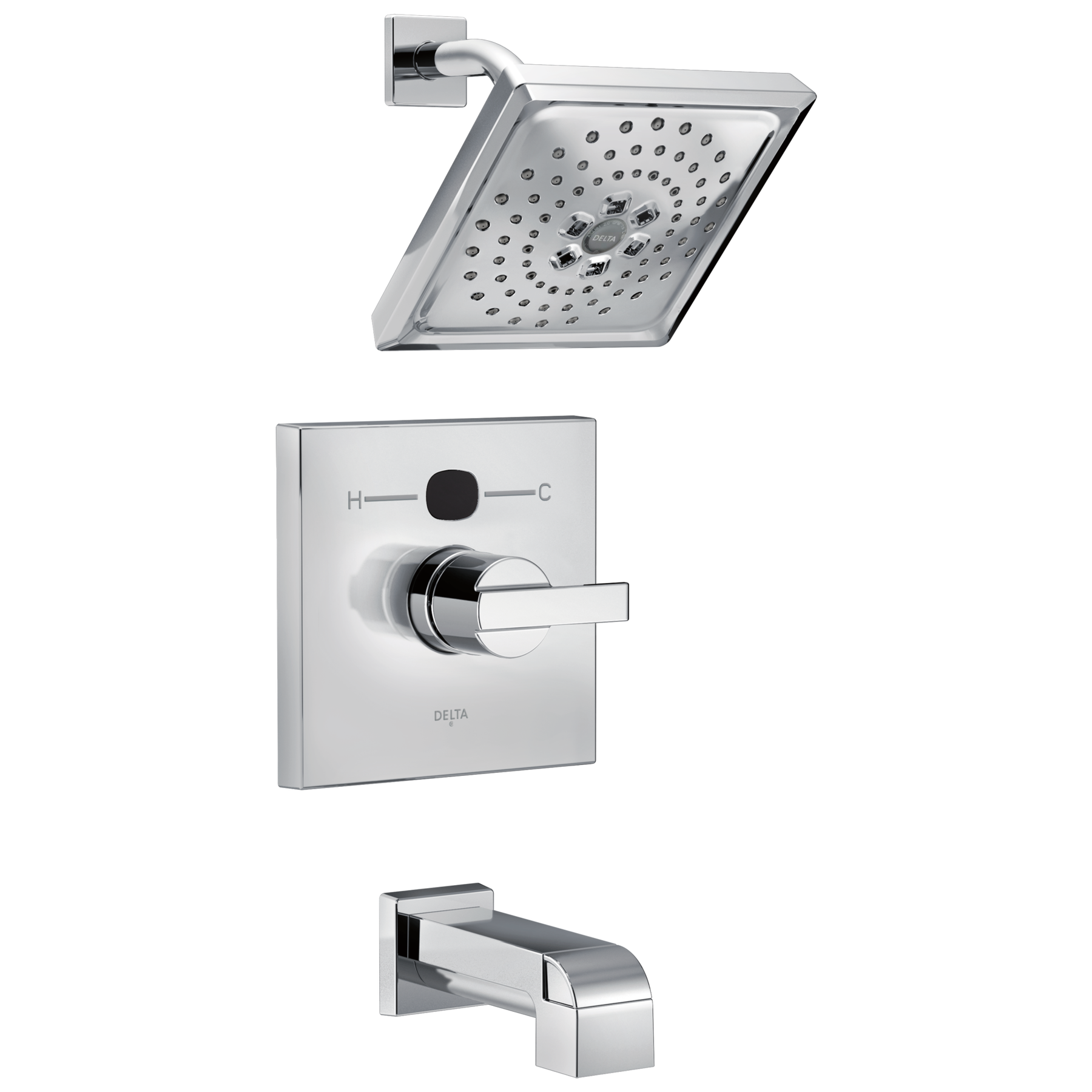 Angular Modern Temp2O&reg; 14 Series Tub & Shower Trim