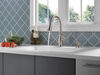 Single Handle Pull-Down Kitchen Faucet with Soap Dispenser and ShieldSpray