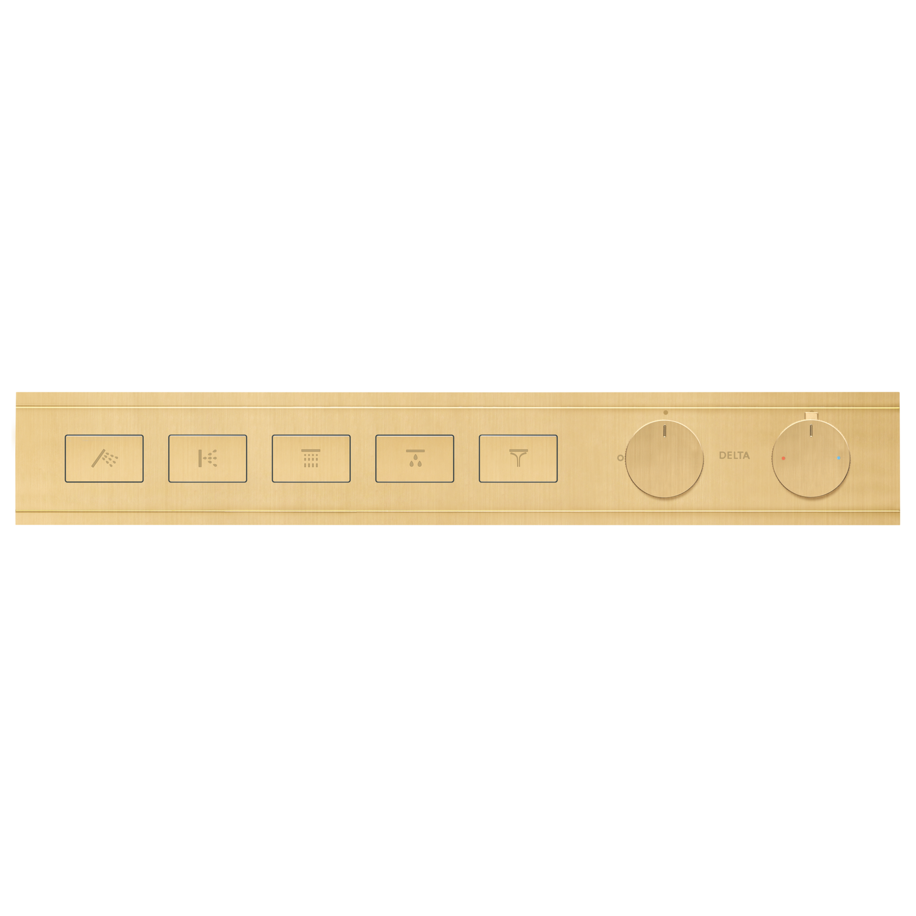 Modern High Flow Push Button Thermostatic Trim - 5 Outlet