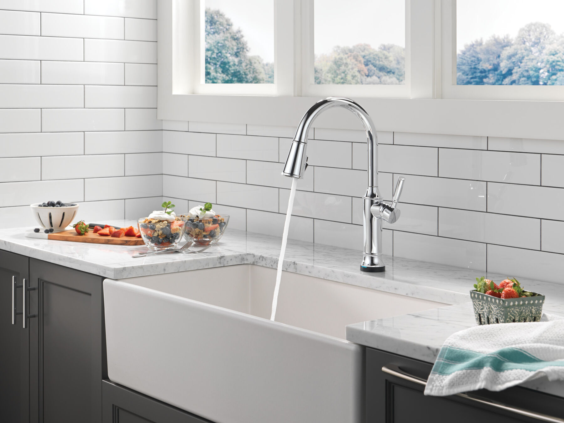 Pull-Down Kitchen Single Handle with Soap Dispenser Bundle