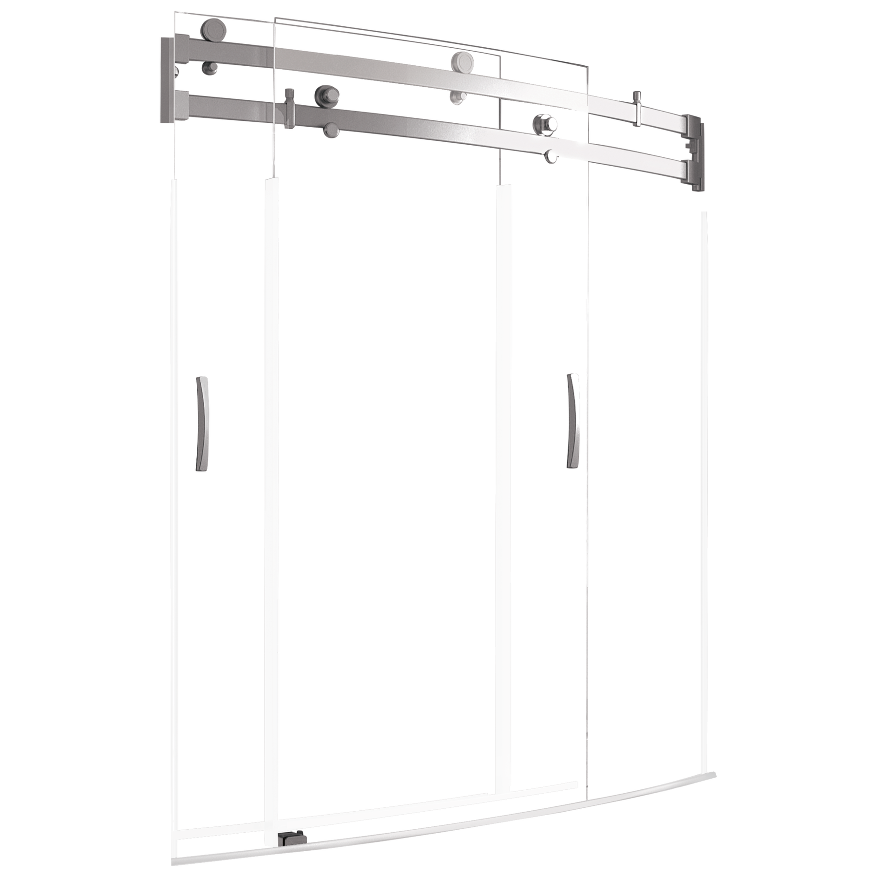 60" x 30" Curved Bathtub Shower Door