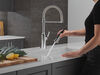 Single Handle Pull-Down Kitchen Faucet With Spring Spout