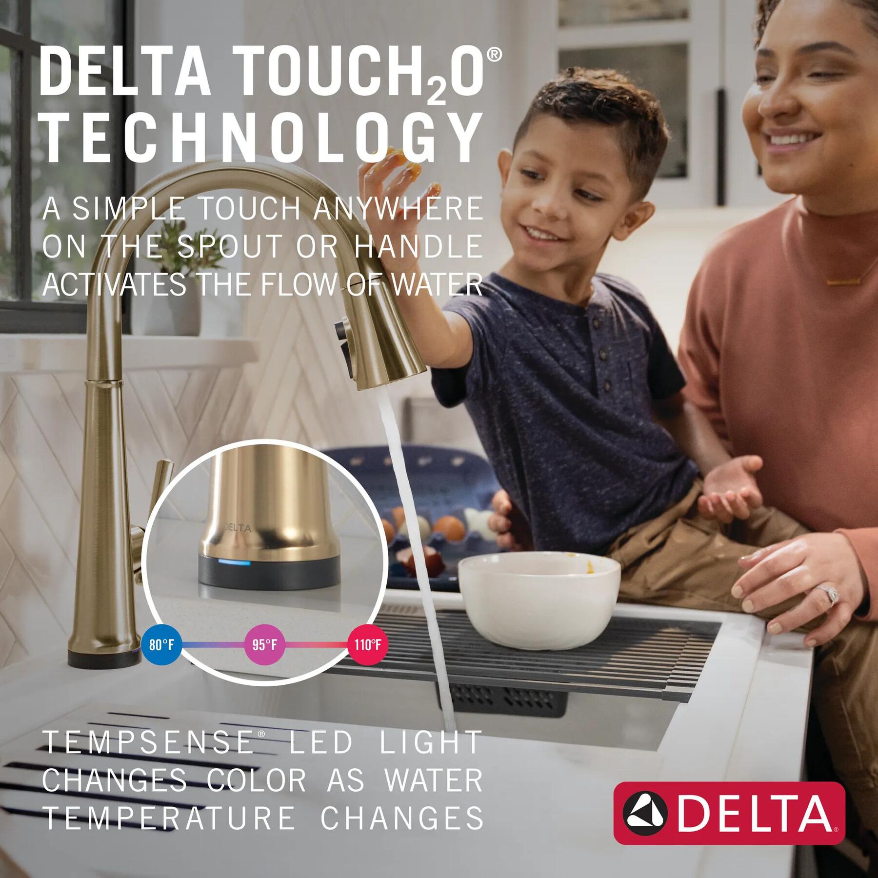 Single Handle Pull-Down Kitchen Faucet with Touch<sub>2</sub>O&reg; Technology