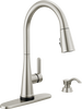 Single Handle Pull-Down Touch<sub>2</sub>O&reg; Technology Kitchen Faucet with Touchless Technology and Soap Dispenser