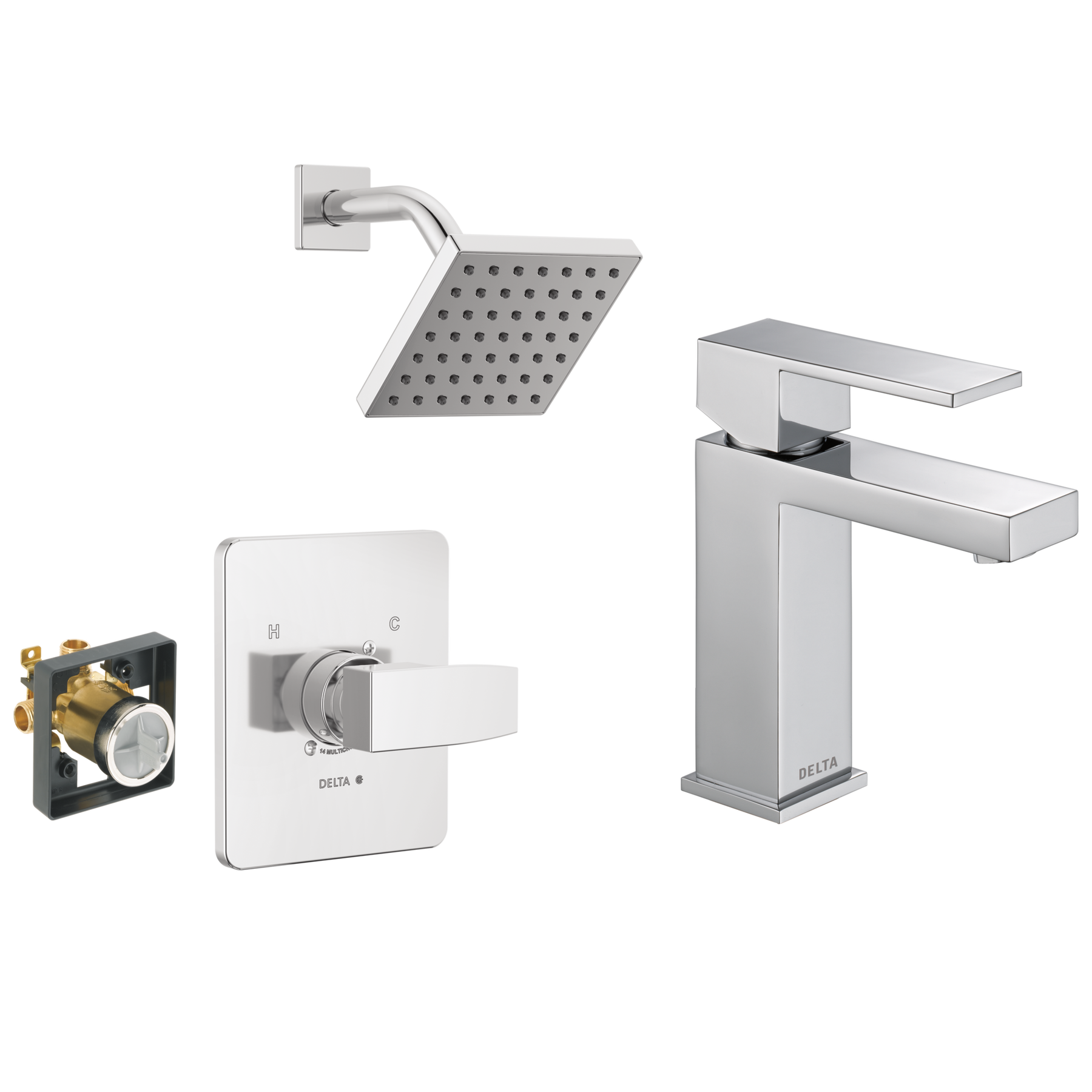 Single-Hole Lavatory Faucet with Shower Trim Bundle - 14 Series
