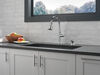 Single Handle Pull-Down Kitchen Faucet with Soap Dispenser and ShieldSpray Technology