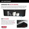 30&rdquo; Granite Composite Workstation Kitchen Sink Undermount Single Bowl with WorkFlow&trade; Ledge and Accessories in Metallic Black