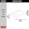 48&rdquo;x34&rdquo; Right Drain Corner Shower Base