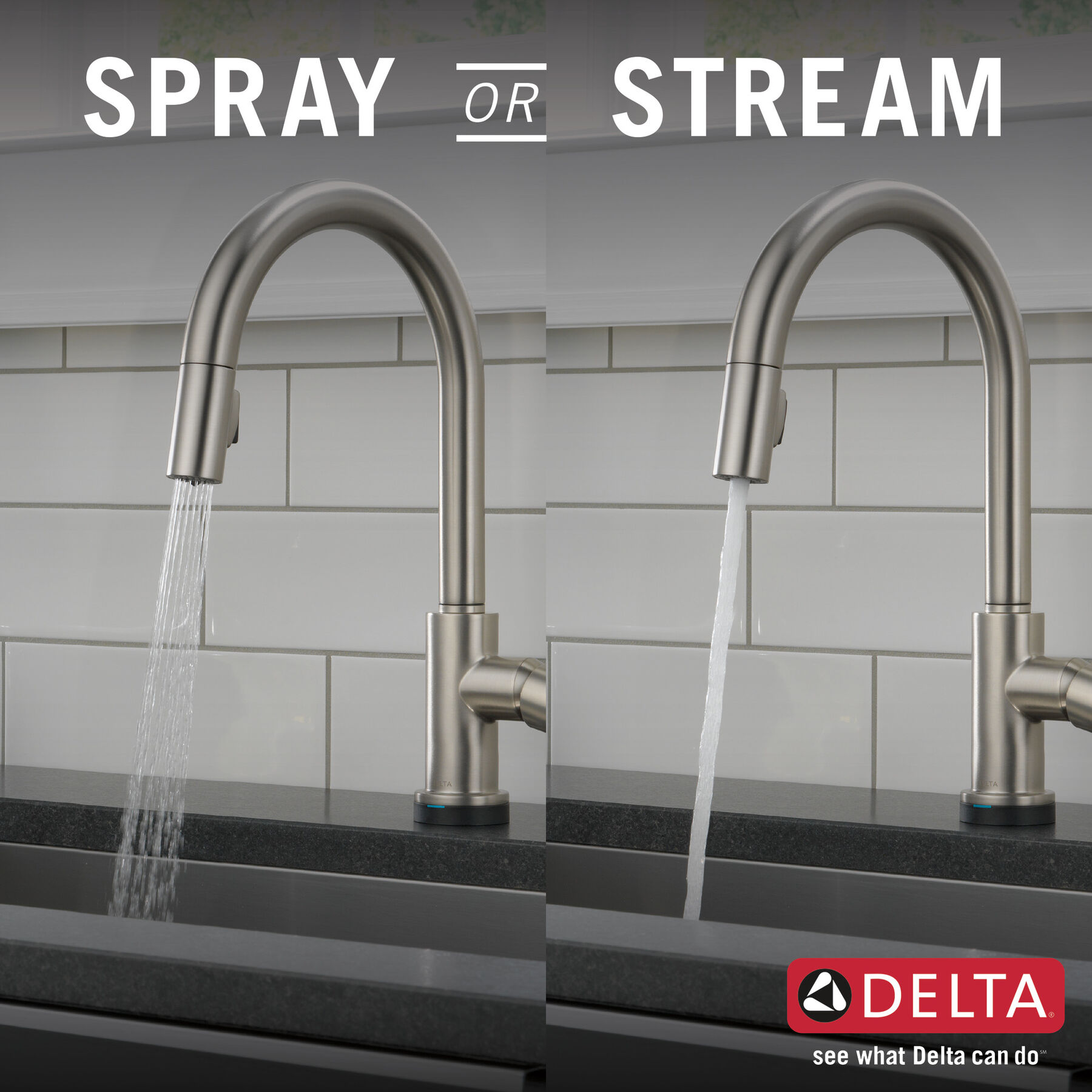 Single Handle Pull-Down Kitchen Faucet with Touch2O&reg; Technology and Soap Dispenser