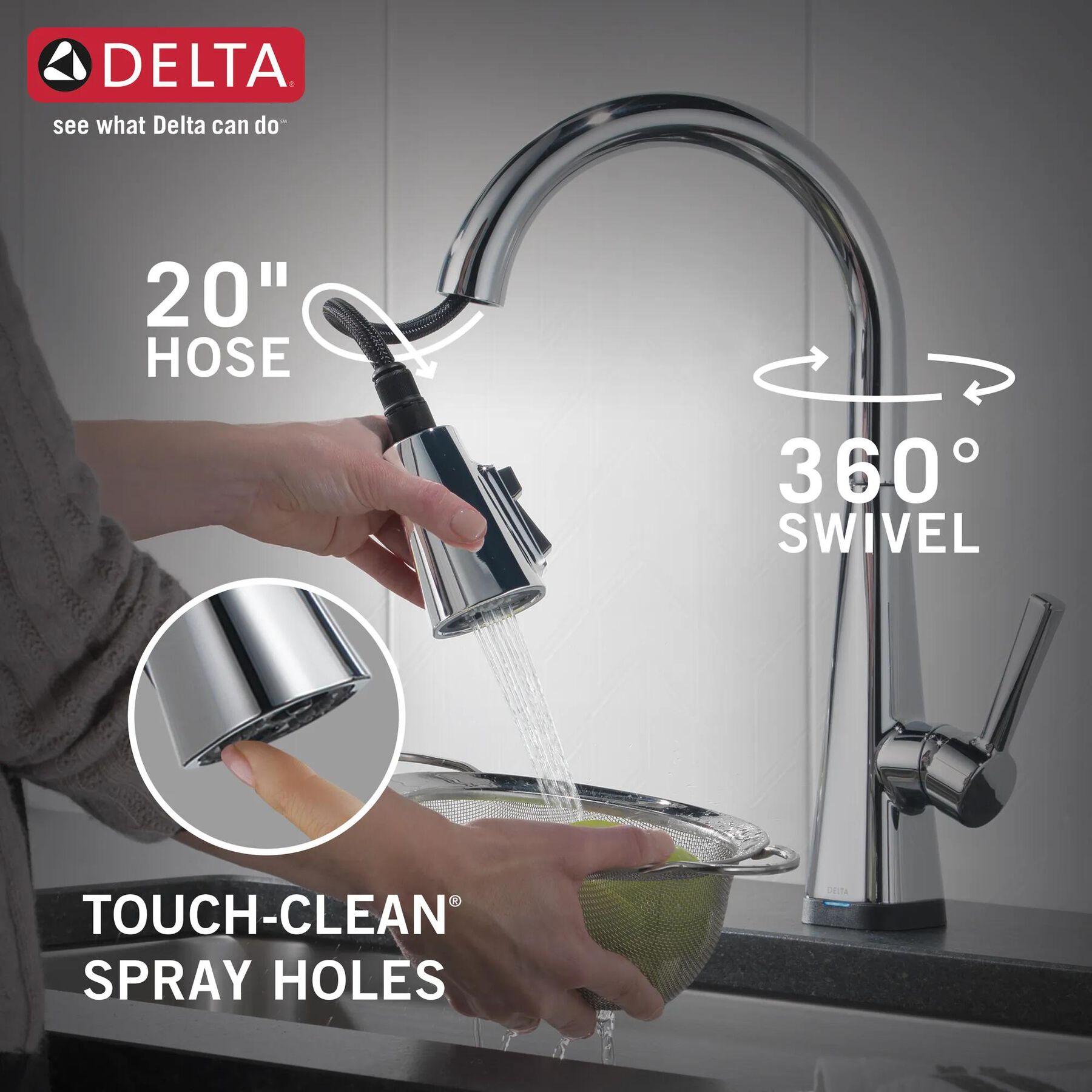 Single-Handle Pull-Down Kitchen Faucet with Touch<sub>2</sub>O&reg; Technology
