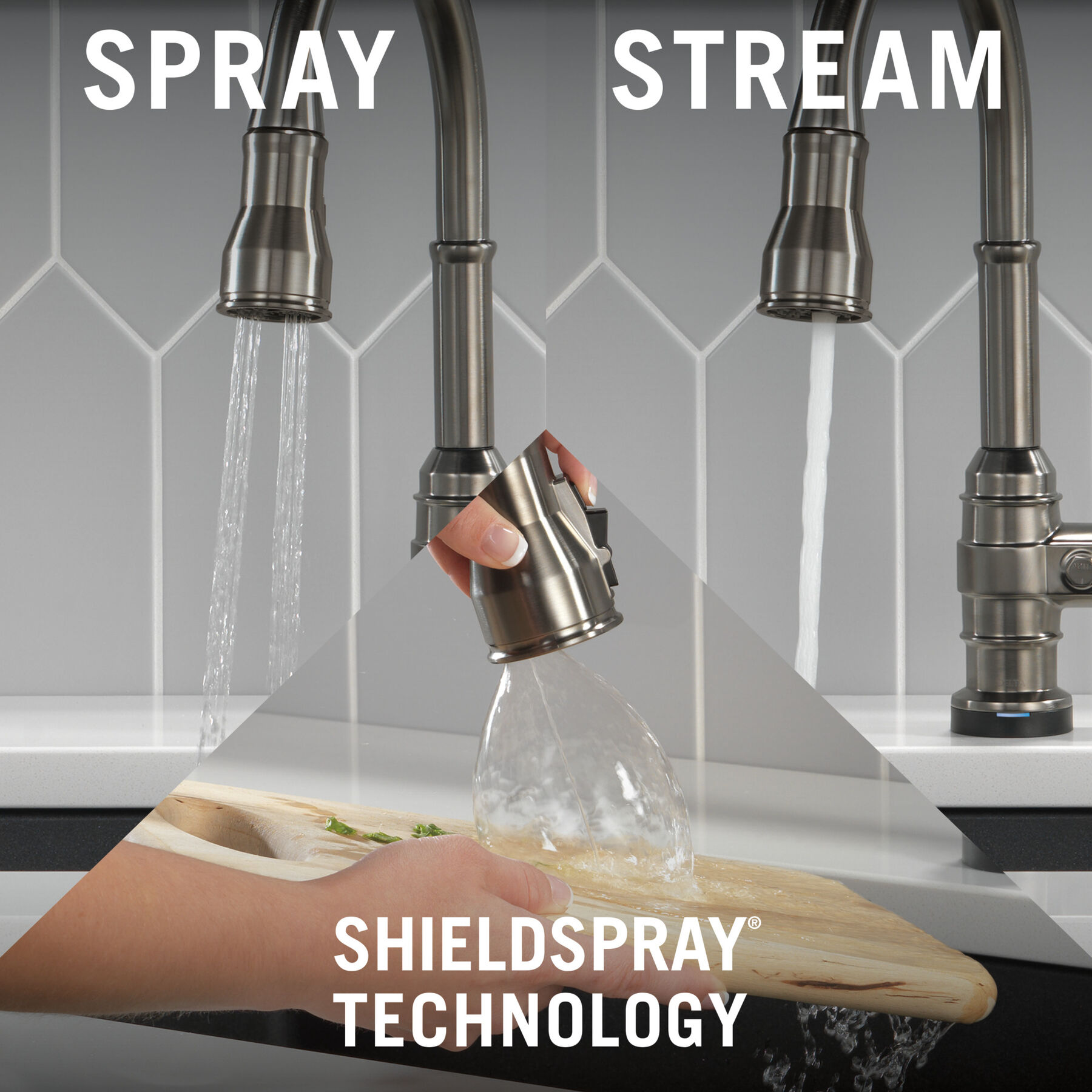 Touch<sub>2</sub>O&reg; Technology Kitchen Faucet with Touchless Technology