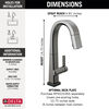 Single Handle Pull Down Bar/Prep Faucet With Touch2O Technology