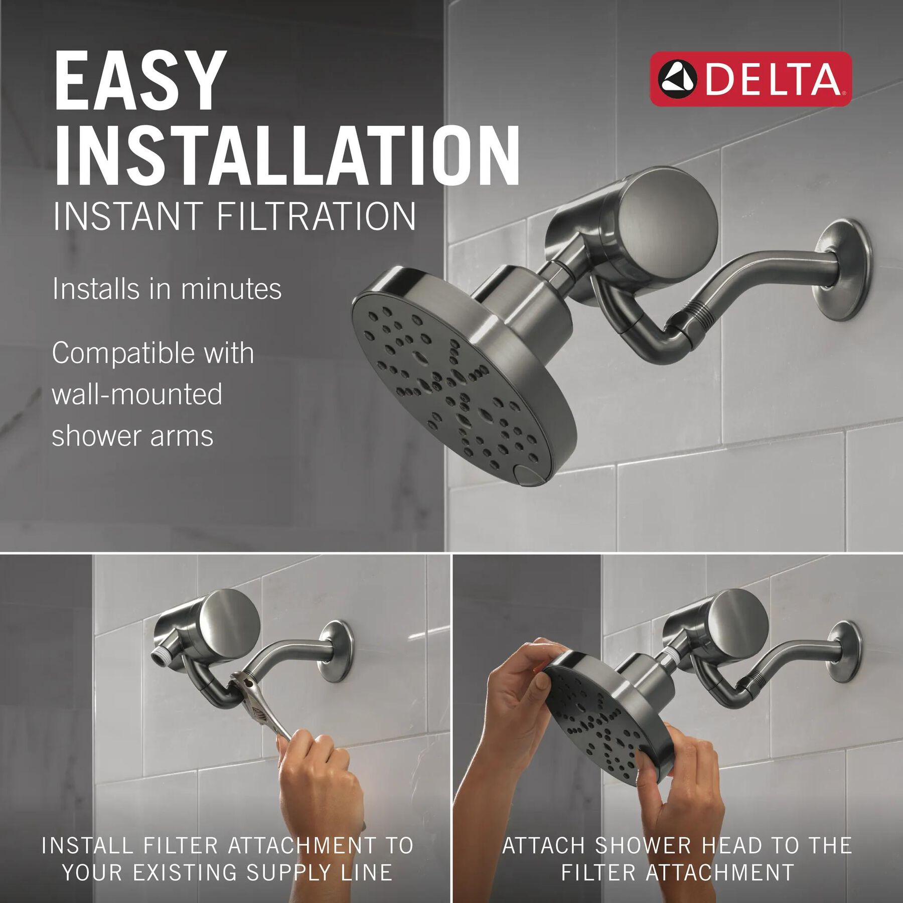 Premium Shower Filter with Shower Head Bundle