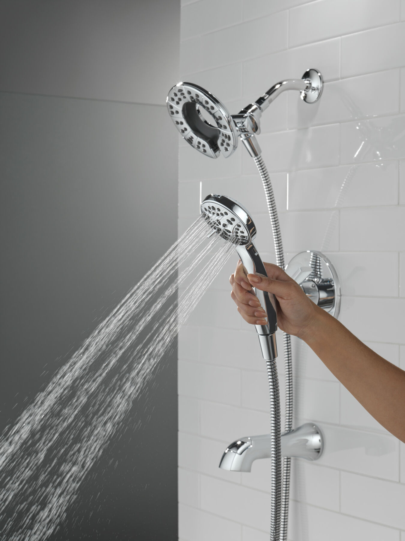 Tub Shower Trim with Universal Rough Bundle