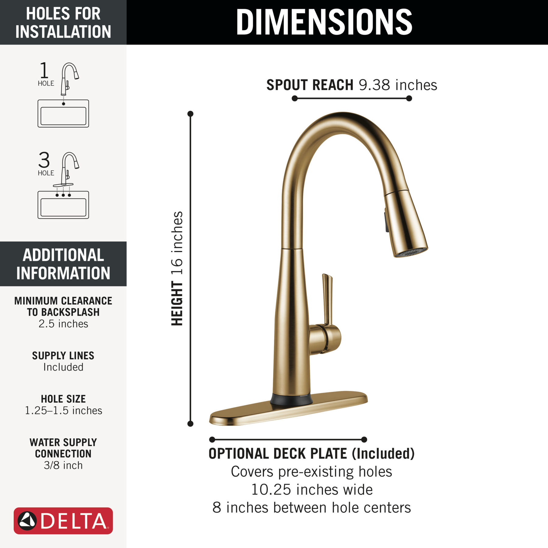 Touch<sub>2</sub>O&reg; Technology Kitchen Faucet with Touchless Technology