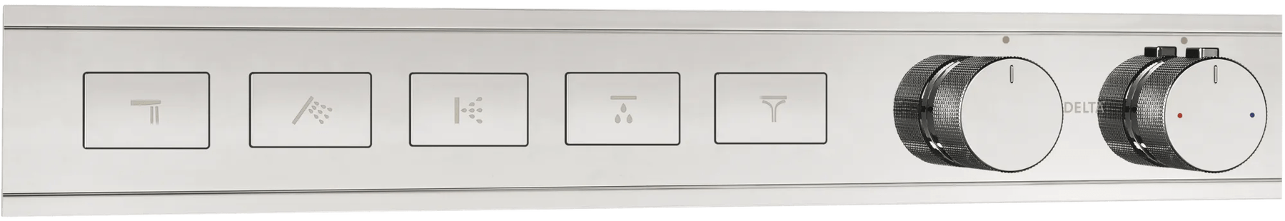 Modern High Flow Push Button Thermostatic Trim - 5 Outlet