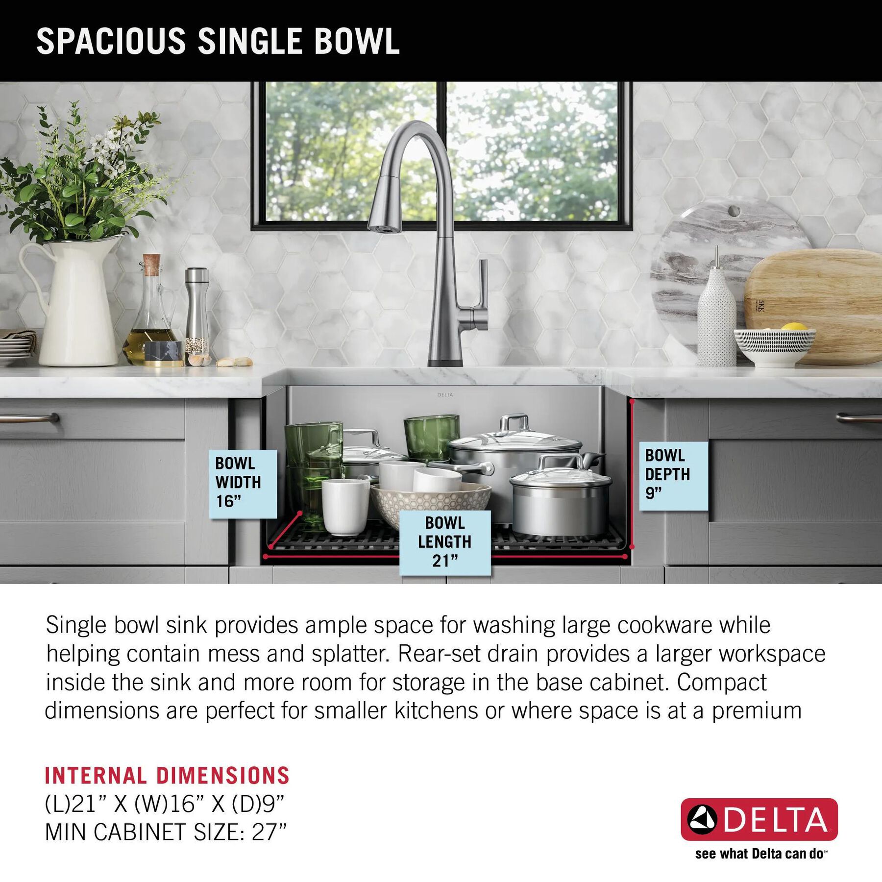 23&rdquo; Undermount Stainless Steel Single Bowl Kitchen Sink&nbsp;with Accessories