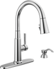 Single Handle Pull-Down Kitchen Faucet with Soap Dispenser and ShieldSpray&reg; Technology