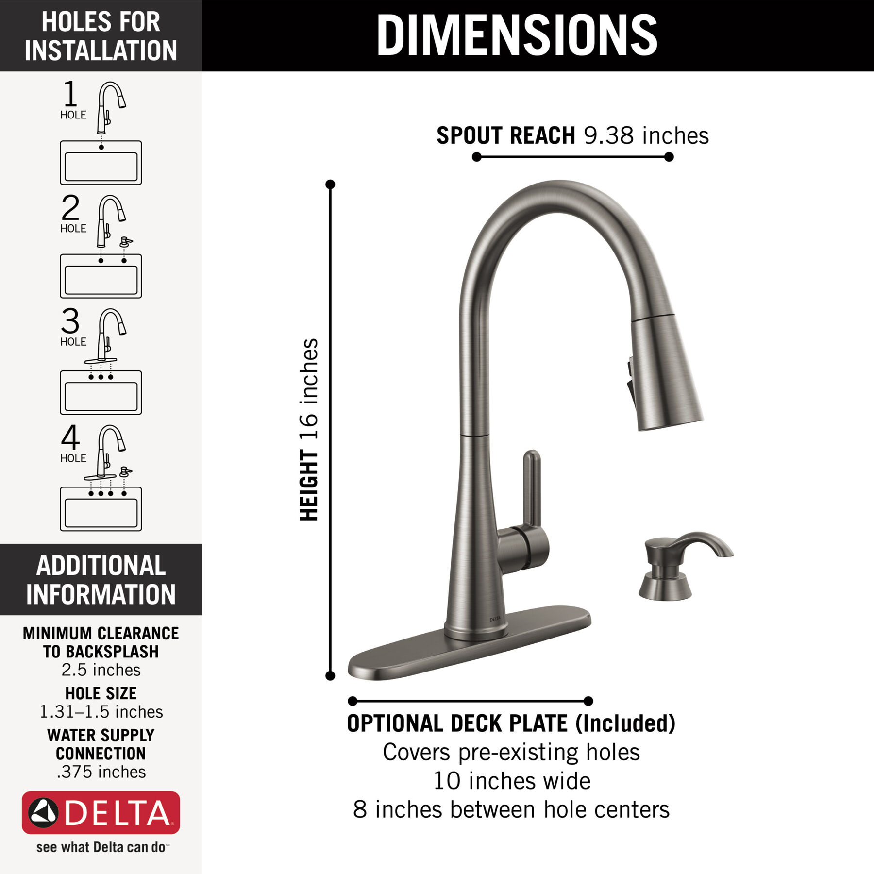Single Handle Pull-Down Kitchen Faucet with Soap Dispenser and ShieldSpray&reg; Technology