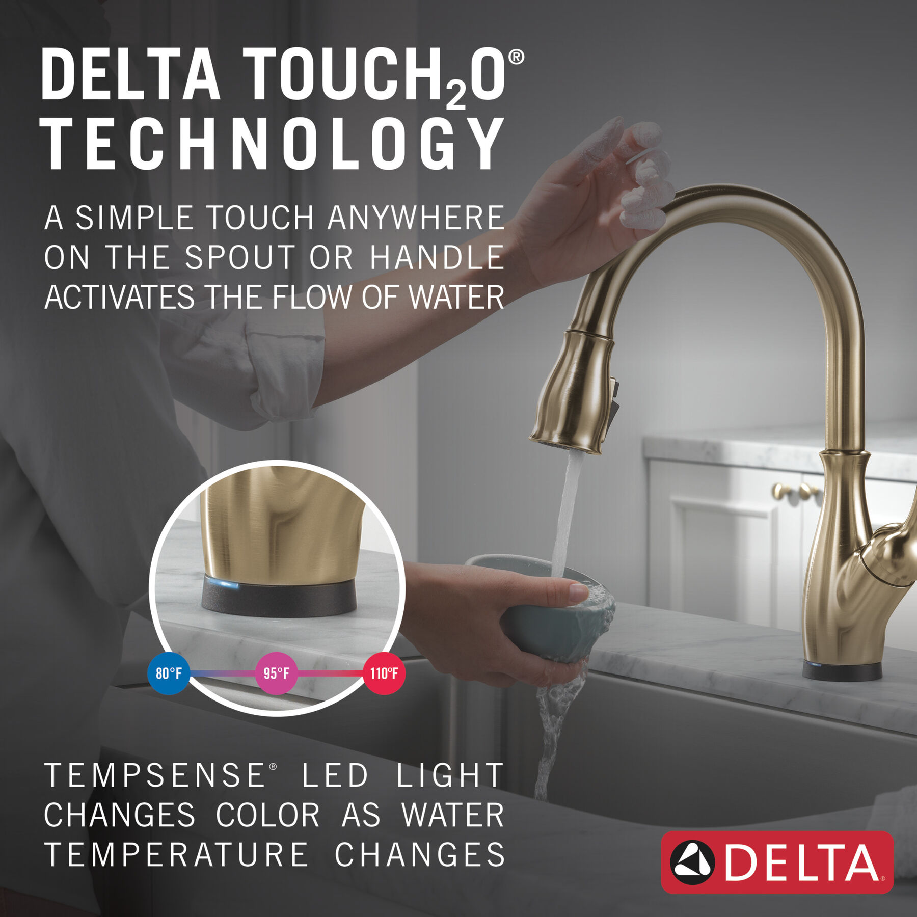 VoiceIQ&reg; Single Handle Pull-Down Faucet with Touch2O Technology and Soap Dispenser