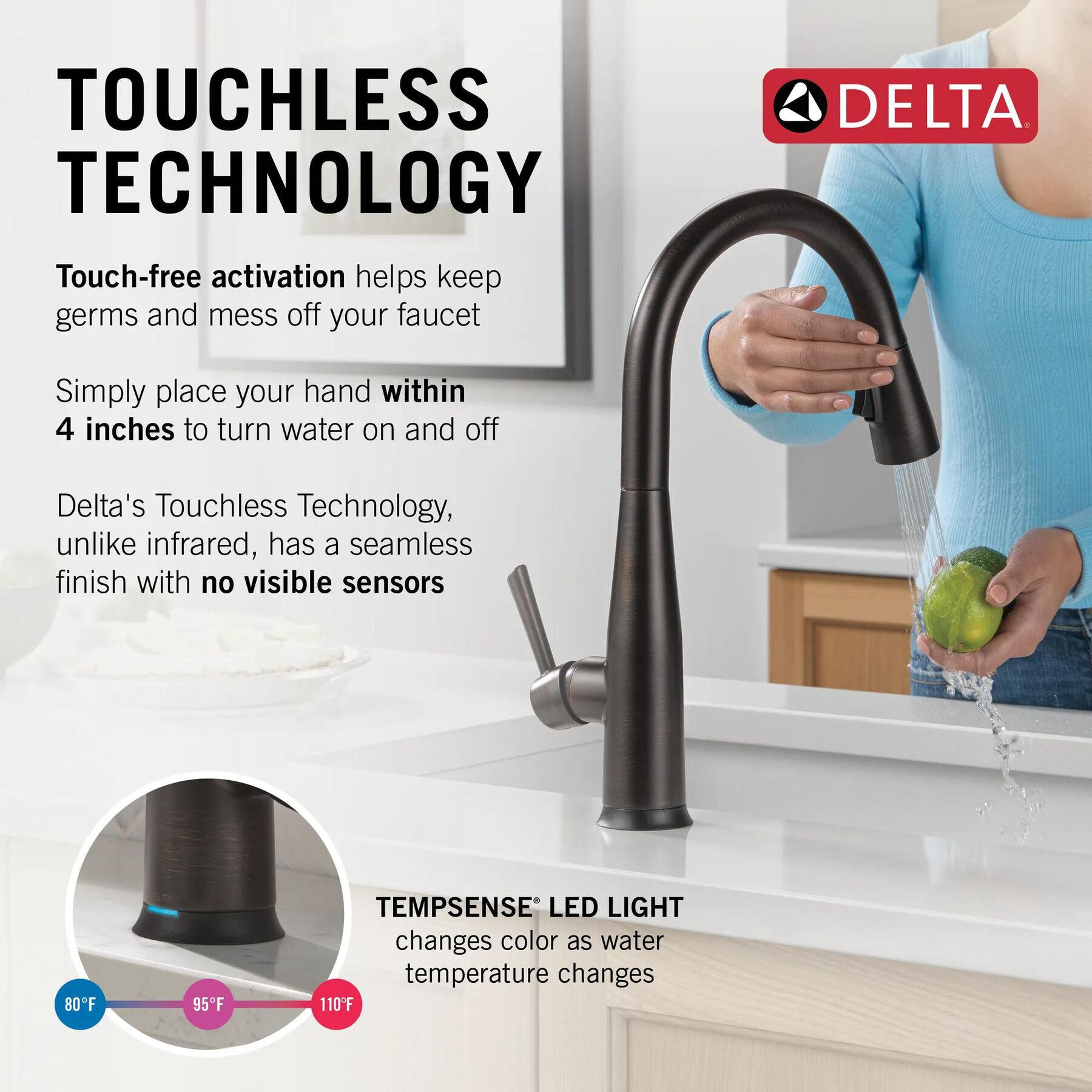 VoiceIQ&reg; Single Handle Pull-Down Faucet with Touch<sub>2</sub>O&reg; Technology