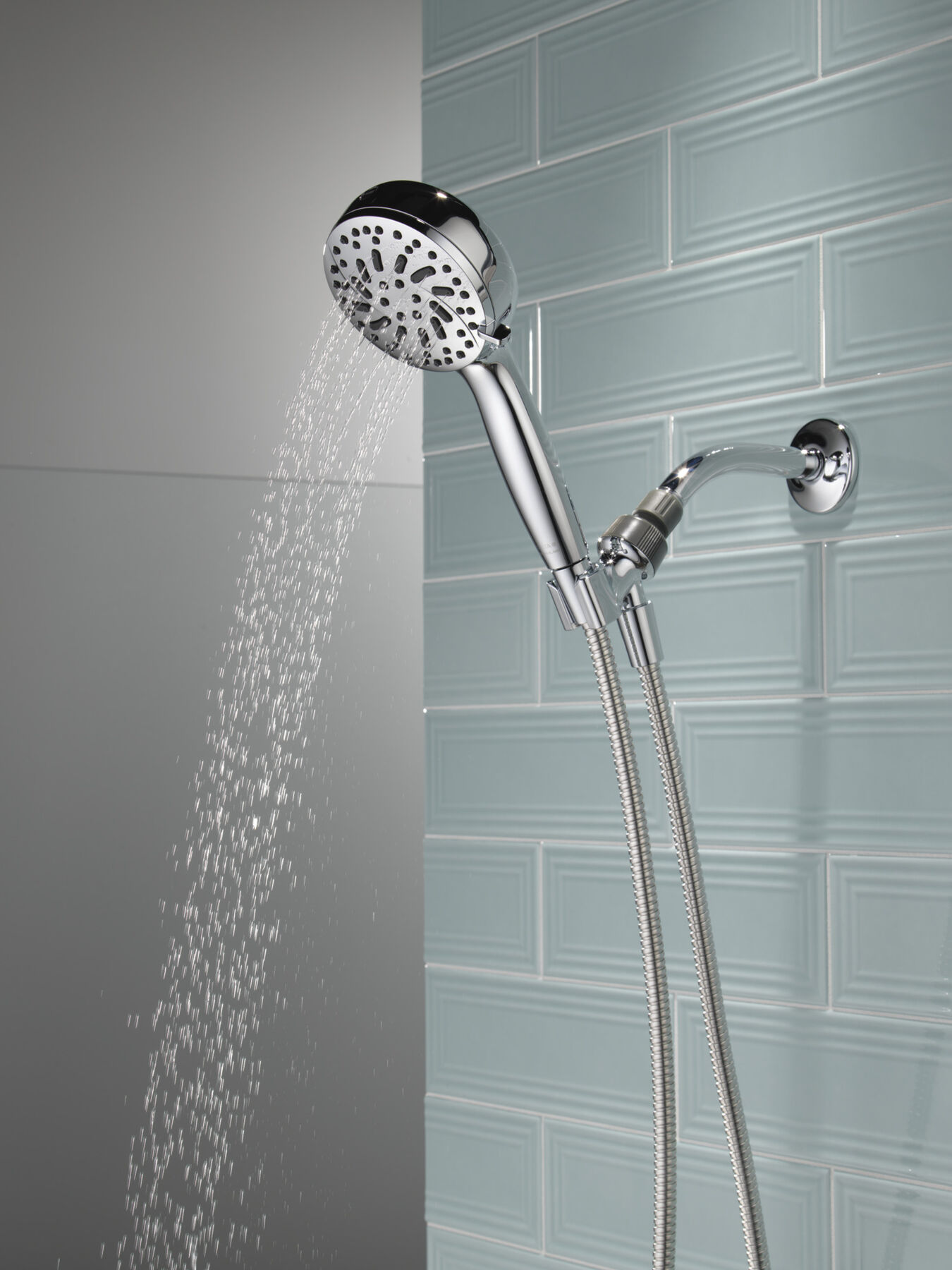 6-Setting Hand Shower with Cleaning Spray