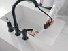 Two Handle Pull-Down Bridge Kitchen Faucet
