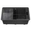 30&rdquo; Granite Composite Workstation Kitchen Sink Undermount Single Bowl with WorkFlow&trade; Ledge and Accessories in Metallic Black